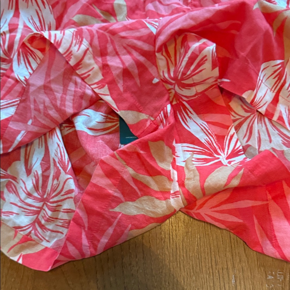 Roxy Red Tropical Floral Spaghetti-Strap One-Piece Romper - Picture 4 of 9